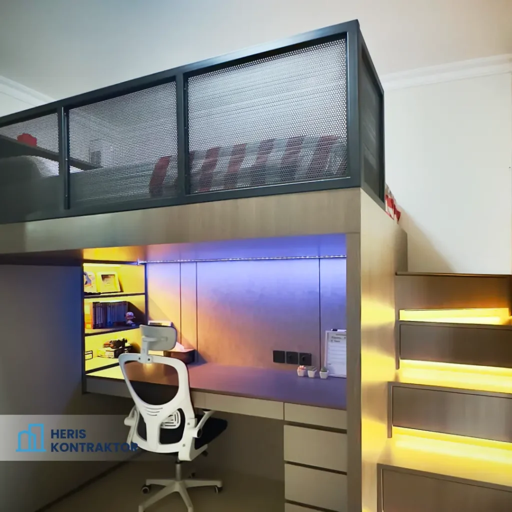 Bunk Bed - View dari cermin lemari