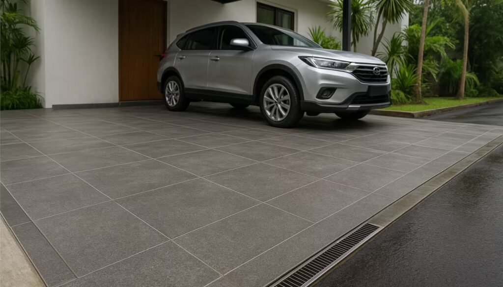 6 Rekomendasi Material Lantai Carport & Cara Merawatnya 10 Keramik Granit Bertekstur
